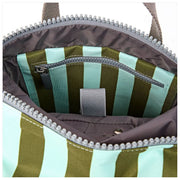 Petit sac à dos en toile recyclée Roka Canfield B - Moss Stripe/Bleu