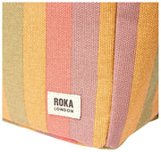 Sac à lunch en toile de coton Roka Hampstead - Rayures multiples délavées