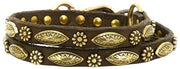 Ceinture chaîne en cuir à clous Siena Campomaggi - Vert militaire
