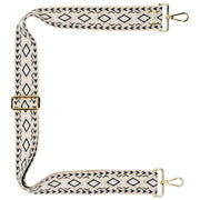 Sangle de sac Elie Beaumont - Diamant tissé crème/marine