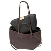 Elie Beaumont Origami Tote Bag - Marron Chocolat Foncé
