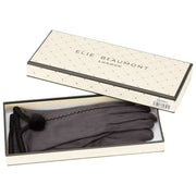 Gants Elie Beaumont Pom Pom - Gris Foncé