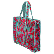 Sac cabas en velours Elie Beaumont Serendipity - Rose Corail