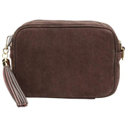 Sac bandoulière en daim Elie Beaumont - Marron foncé