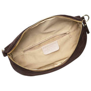 Grand sac à bandoulière en daim Elie Beaumont - Marron chocolat