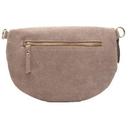 Grand sac à bandoulière en daim Elie Beaumont - Beige vison