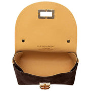 Mini sac Bambou en daim Elie Beaumont - Marron chocolat foncé