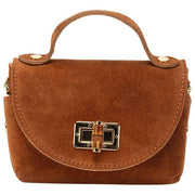 Mini sac en bambou en daim Elie Beaumont - Tan