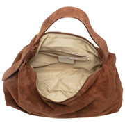 Sac souple en daim Elie Beaumont - Marron moyen
