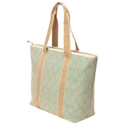 Sac fourre-tout d'été Elie Beaumont - Tissage géométrique Aqua
