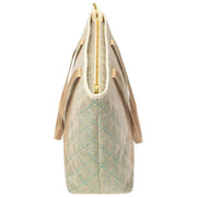 Sac fourre-tout d'été Elie Beaumont - Tissage géométrique Aqua