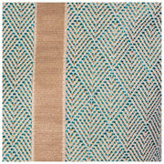 Sac fourre-tout d'été Elie Beaumont - Tissage géométrique Aqua