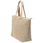 Sac fourre-tout d'été Elie Beaumont - Tissage géométrique noir
