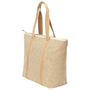 Sac fourre-tout d'été Elie Beaumont - Tissage géométrique doré