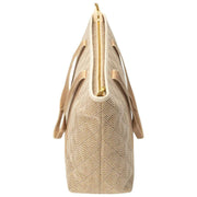 Sac fourre-tout d'été Elie Beaumont - Tissage géométrique doré
