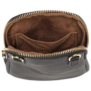 Sac de téléphone en velours Elie Beaumont - Chevron noir/blanc