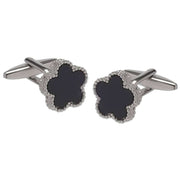 david-van-hagen-onyx-flower-cufflinks---blacksilver-34498407