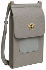 Alice Wheeler London Mini Sac à Bandoulière Bloomsbury - Gris Ardoise