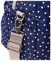 Sac de sport Roka Gatwick en toile recyclée de taille moyenne - Bleu marine à pois