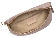 Grand sac à bandoulière en daim Elie Beaumont - Beige vison