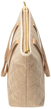 Sac fourre-tout d'été Elie Beaumont - Tissage géométrique doré