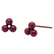 ti2-titanium-small-triple-bead-stud-earrings---brown-34455678