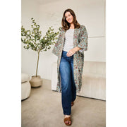 Elie Beaumont Serendipity Long Kimono - Bleu Clair Baroque