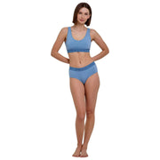 Falke Daily Comfort Lot de 2 brassières bustier - Bleu/Beige
