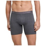 Falke Daily Comfort Lot de 2 boxers à jambe longue - Gris foncé chiné