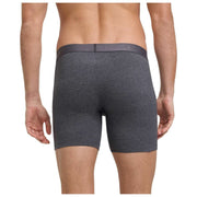 Falke Daily Comfort Lot de 2 boxers à jambe longue - Gris foncé chiné