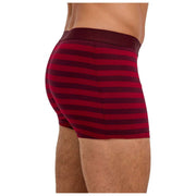 Falke Boxer rayé Daily Comfort - Bordeaux