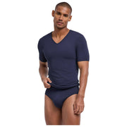 T-Shirt Falke Daily Seamless à Col en V - Midnight Navy