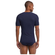 T-Shirt Falke Daily Seamless à Col en V - Midnight Navy