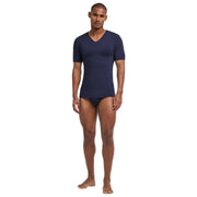 T-Shirt Falke Daily Seamless à Col en V - Midnight Navy