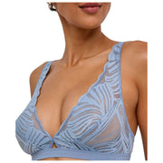 Falke Delicate Touch Triangle Bralette - Bleu Acier