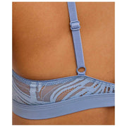 Falke Delicate Touch Triangle Bralette - Bleu Acier