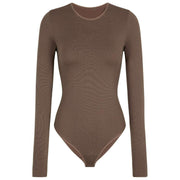 Falke Timeless Cotton Crew Brief Body - Milkshake Marron