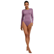 Falke Timeless Cotton Crew String Body - Magnolia Lilas