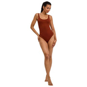 Falke Timeless Cotton Tank Brief Body - Mink Marron