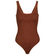 Falke Timeless Cotton Tank Brief Body - Mink Marron