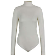 Falke Timeless Cotton Turtle-neck Brief Body - Blanc Perle
