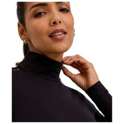 Falke Timeless Body à col roulé en coton - Noir