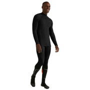 Falke Wool Tech Long Sleeve Zip Shirt - Black