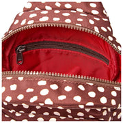 Roka Willesden Grand sac à bandoulière en toile recyclée - Marron à pois