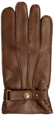 Gants en cuir de cerf Dents Whitchurch - Marron noyer