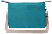 Sac à bandoulière en toile recyclée Roka Carnaby XL - Bleu sarcelle profond