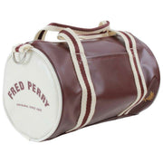 Fred Perry Classic Mini Barrel Bag - Oxblood/Ecru Crème
