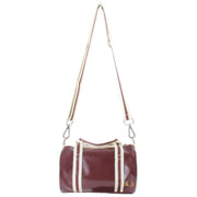 Fred Perry Classic Mini Barrel Bag - Oxblood/Ecru Crème
