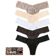 Hanky Panky Signature Lace Low Rise 5 Pack String - Taupe/Sleep In Grey/Grey Mist/Crépuscule