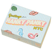 Hanky Panky Signature Lace Low Rise Matchbox Lot de 3 strings – Bleu partiellement nuageux/lavande fraîche/corail
